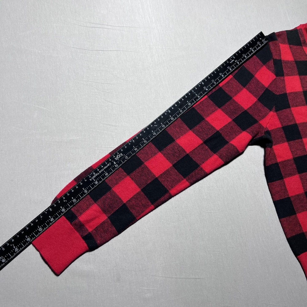 Polo Ralph Lauren Plaid Cardigan Womens XL Red Buffalo Button‎ Cotton Wool - Picture 12 of 13